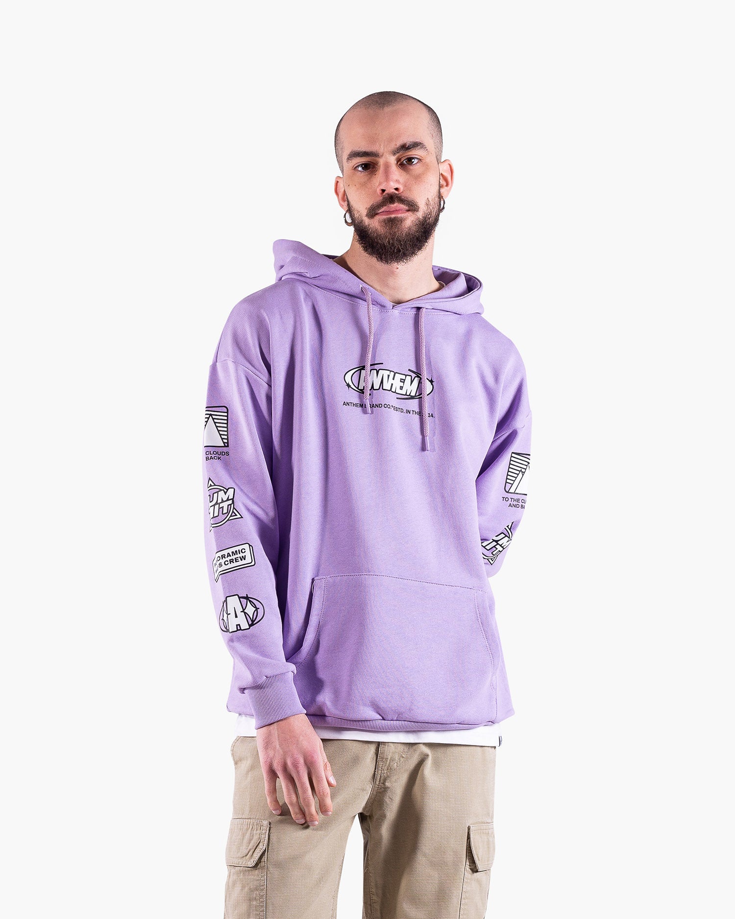 Anthem Brand Felpa Cappuccio Cotone Uomo Streetwear Made in Italy Sostenibile