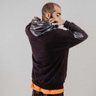 Felpa con cappuccio iridescente e tasche multiuso