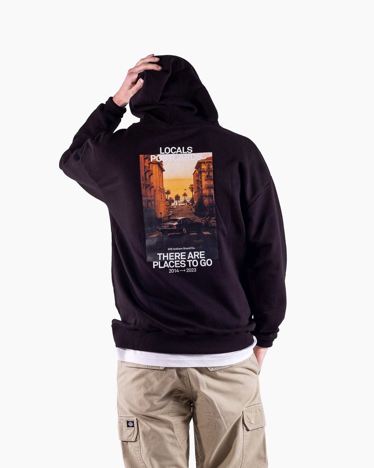 Anthem Brand Felpa Cappuccio Hoodie Oversized Uomo Cotone Abbigliamento Streetwear Made in Italy Sostenibile