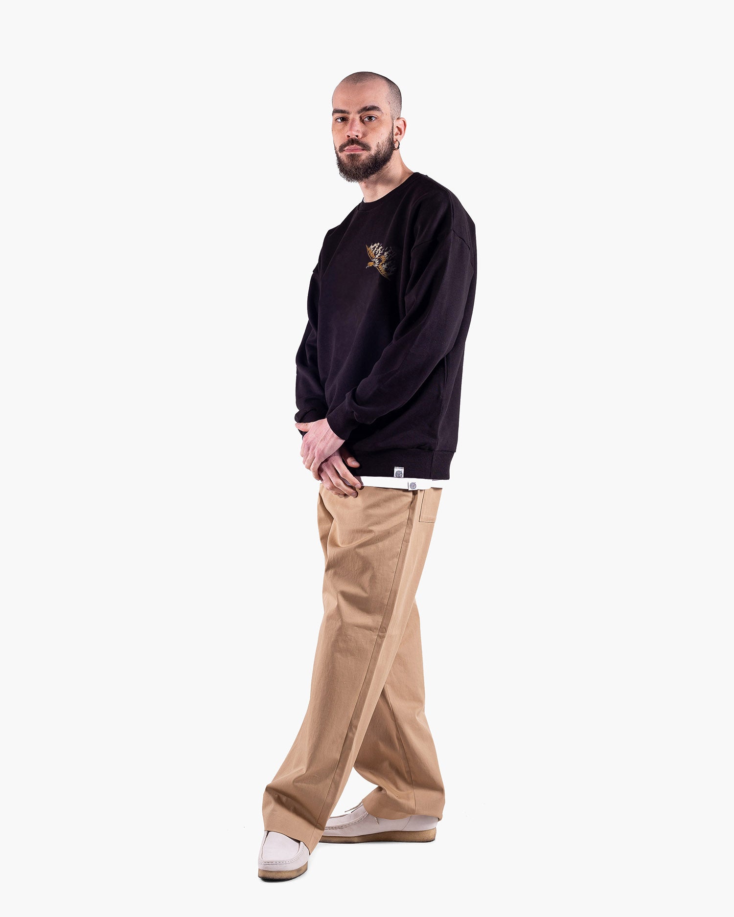 Anthem Brand Felpa Girocollo Cotone Uomo Streetwear Made in Italy Sostenibile